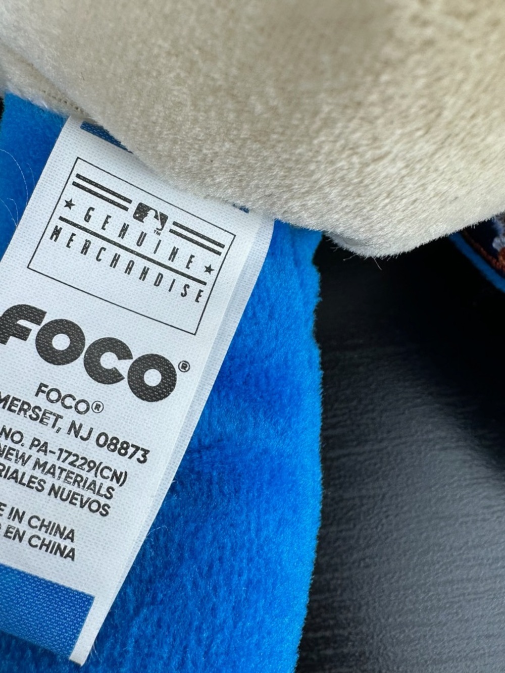 Foco MLB Rare 2018 Baseball Logo Teddy Bear 8" Blue & White Plush Stuffed Animal - Picture 6 of 6